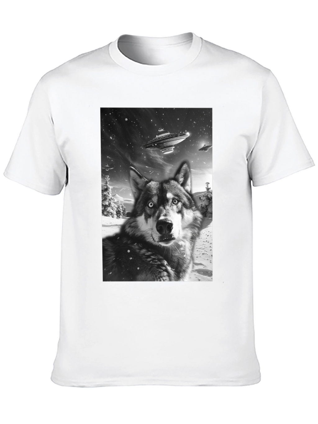 Wolf UFO Black T-Shirt