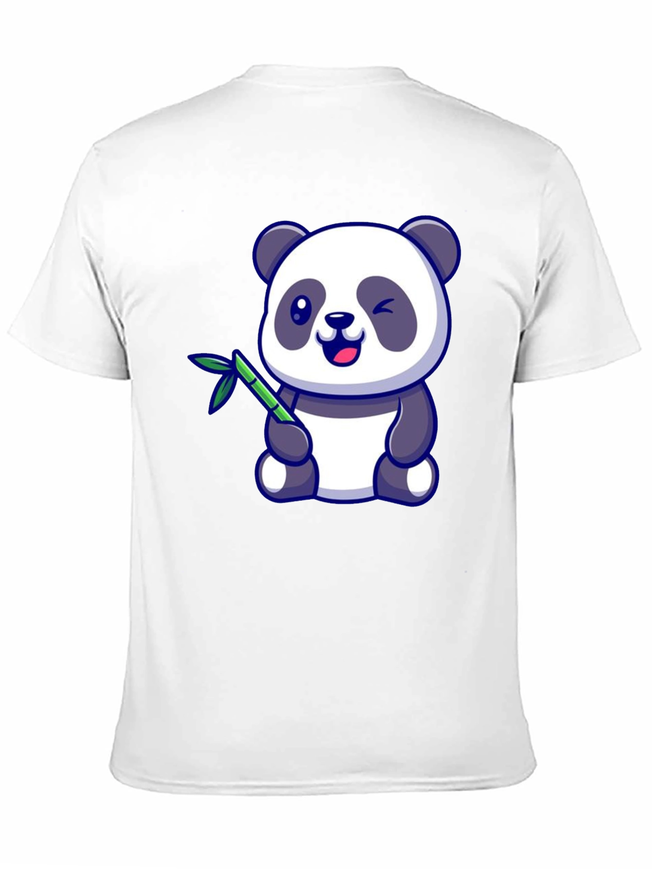 Cute Panda Bear T-Shirt - Black Cotton Tee