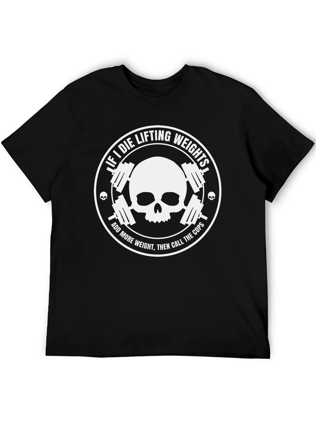 Weightlifting Skull Graphic Tee