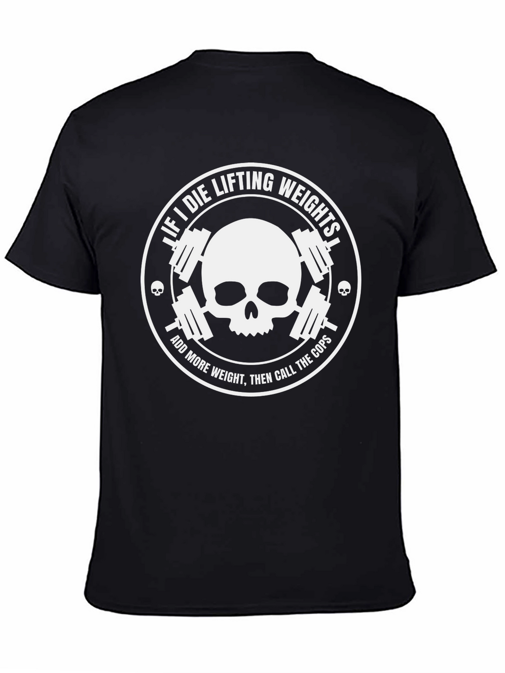 Weightlifting Skull Graphic Tee