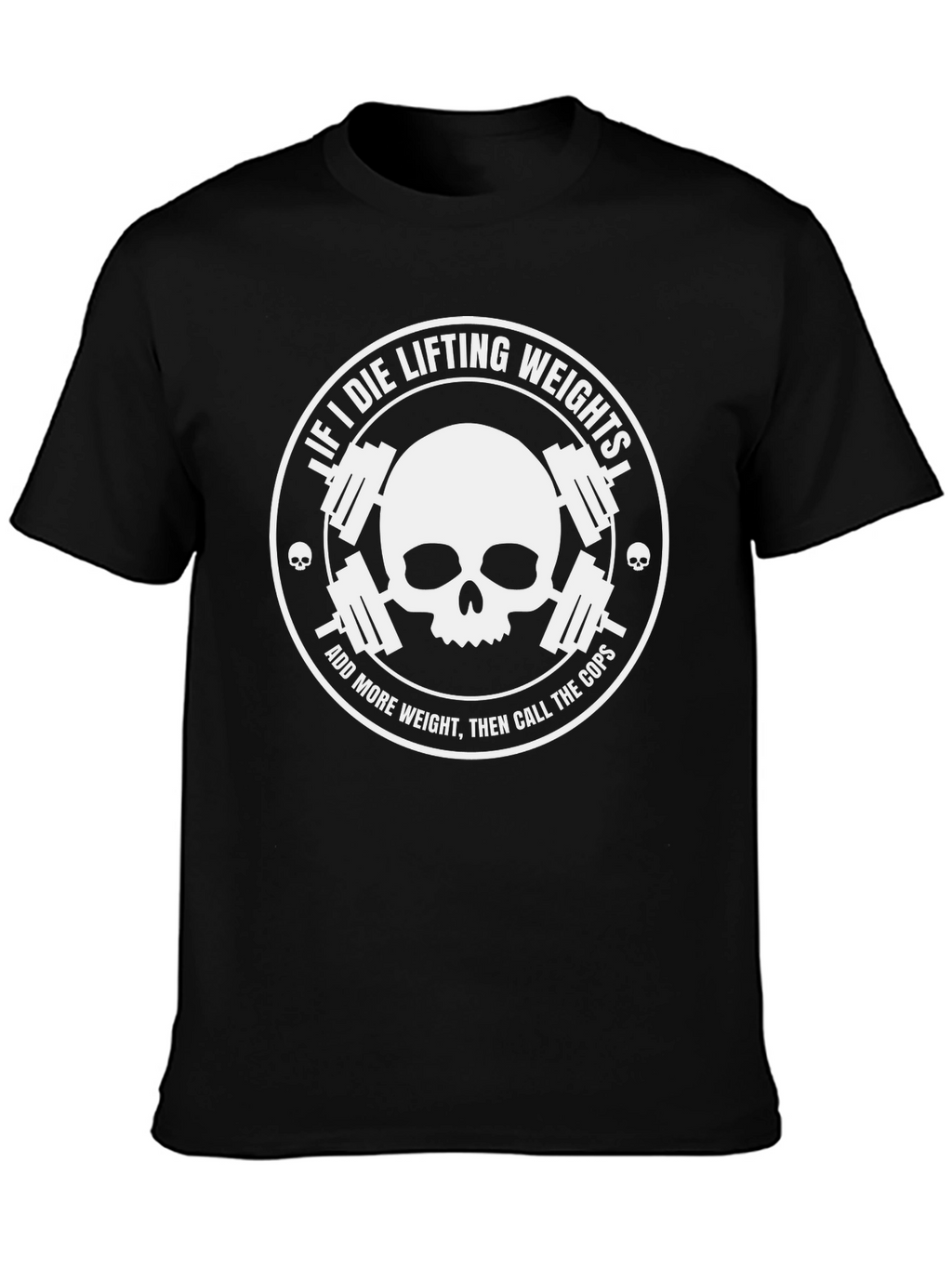 Weightlifting Skull Graphic Tee
