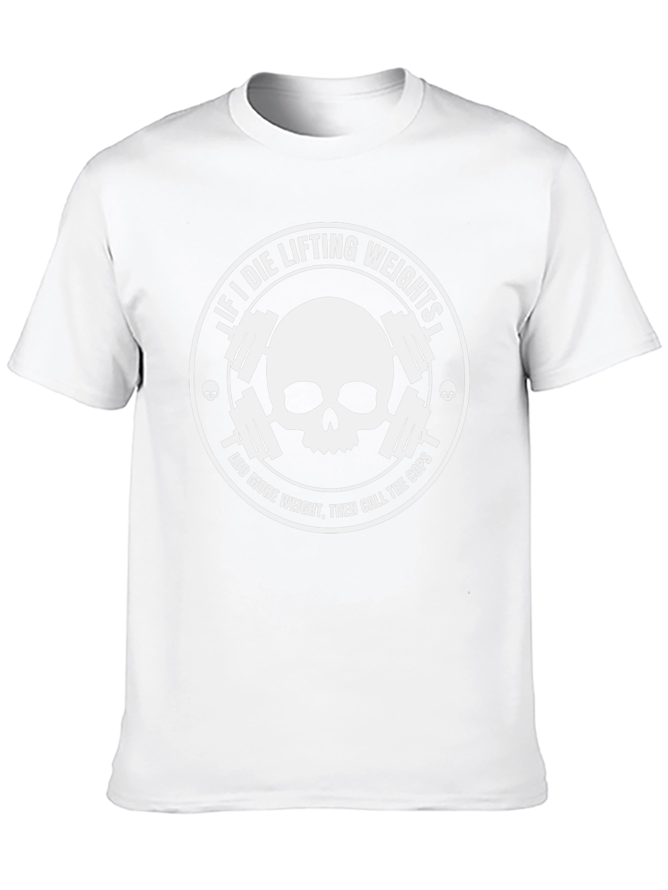 Weightlifting Skull Graphic Tee