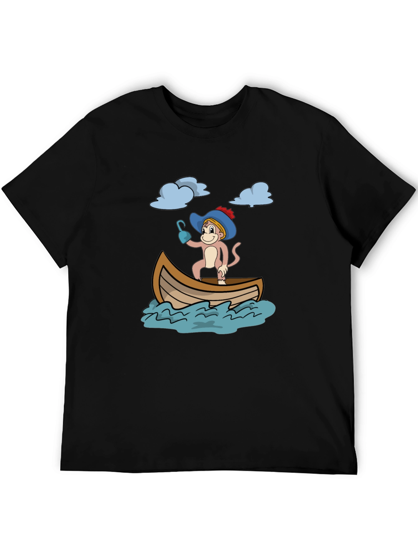 Monkey Pirate T-Shirt - Funny Cartoon Tee