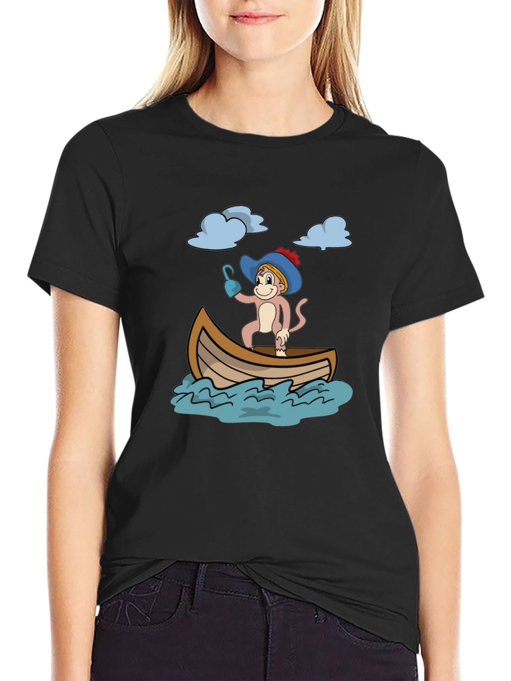 Monkey Pirate T-Shirt - Funny Cartoon Tee