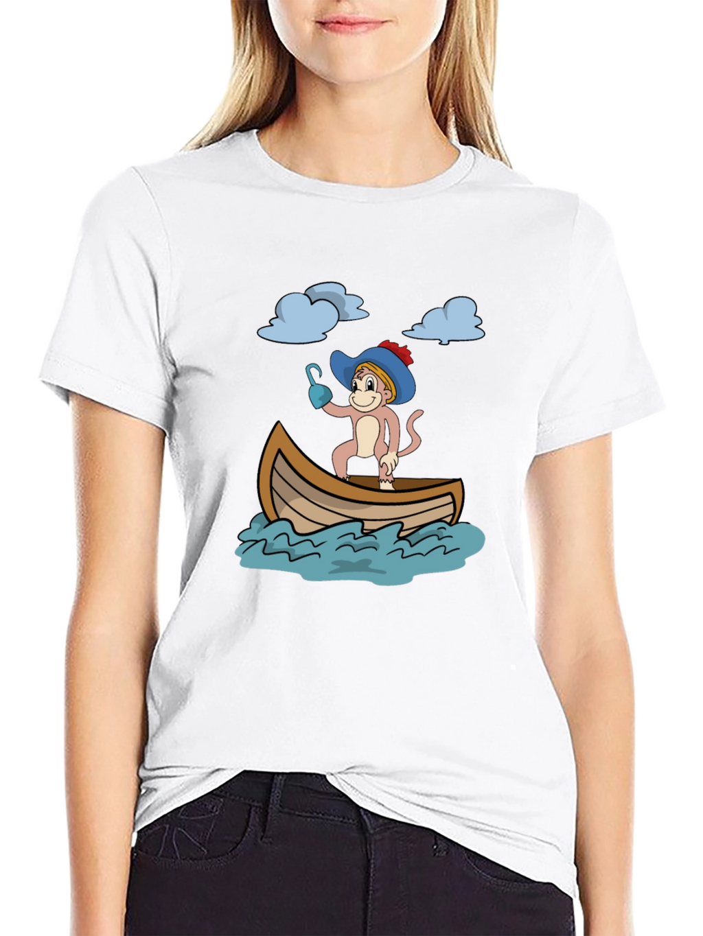 Monkey Pirate T-Shirt - Funny Cartoon Tee