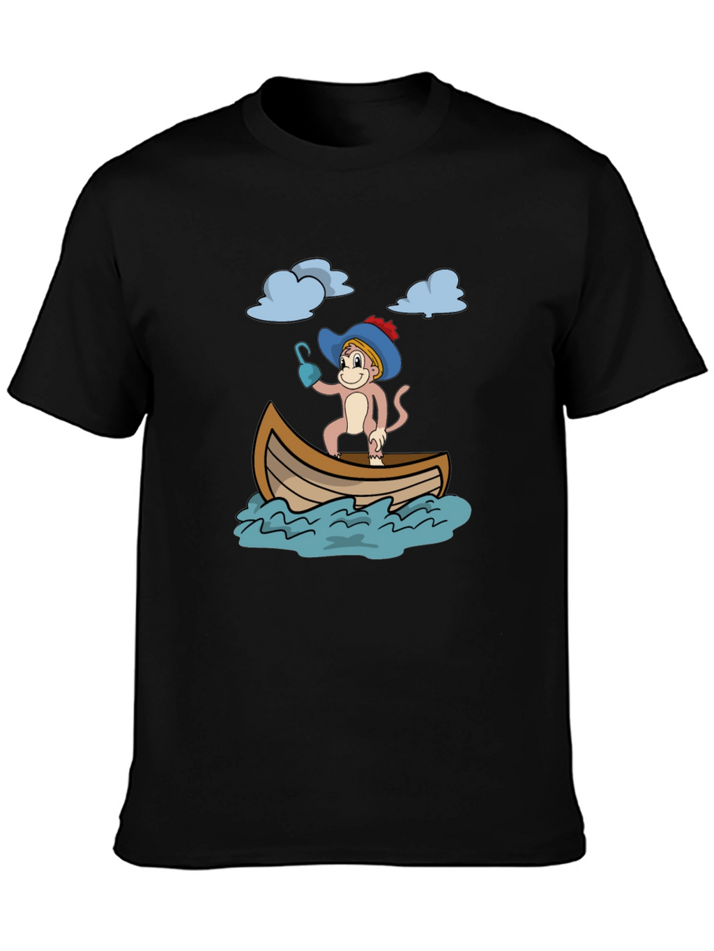 Monkey Pirate T-Shirt - Funny Cartoon Tee