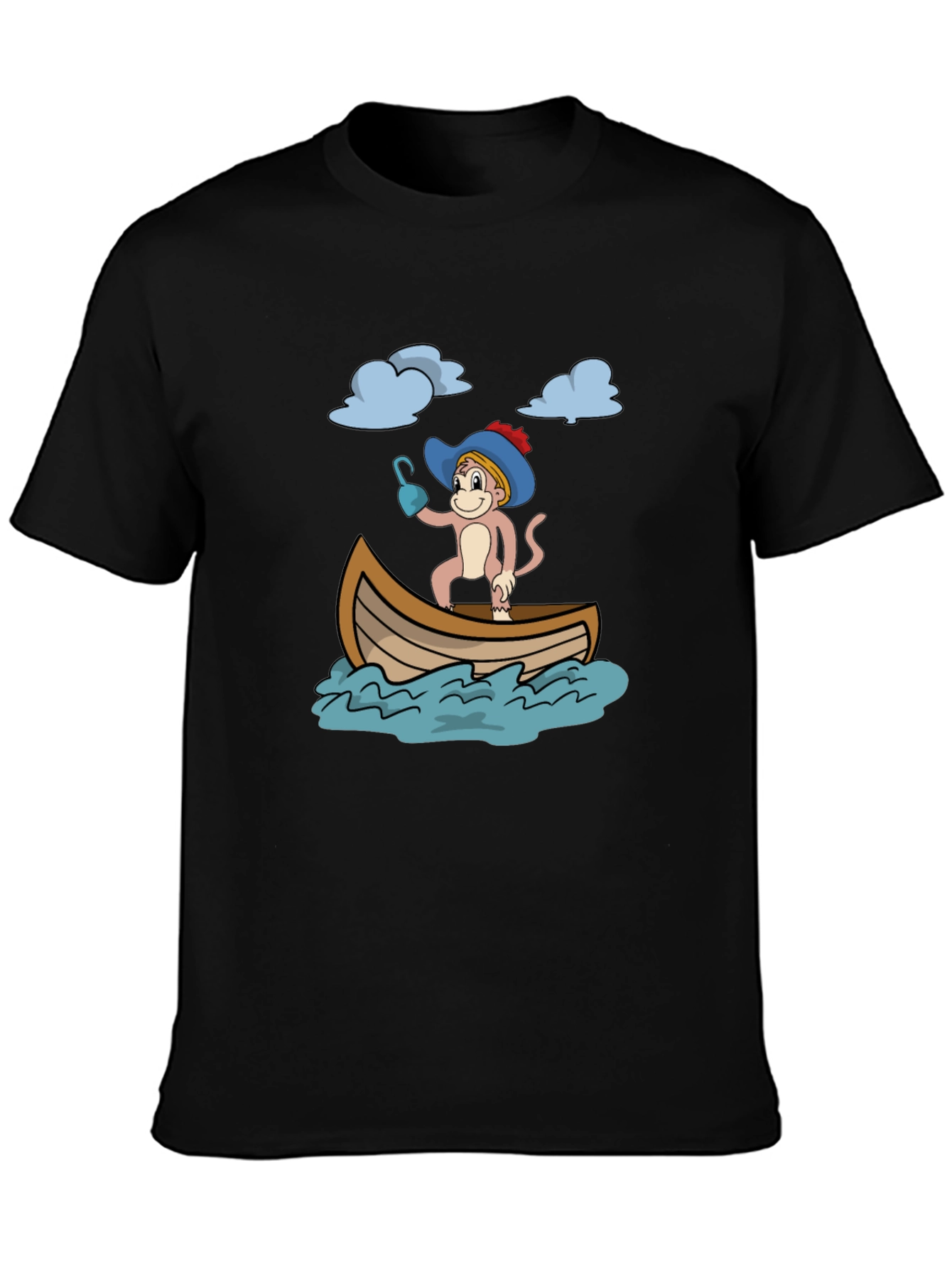 Monkey Pirate T-Shirt - Funny Cartoon Tee
