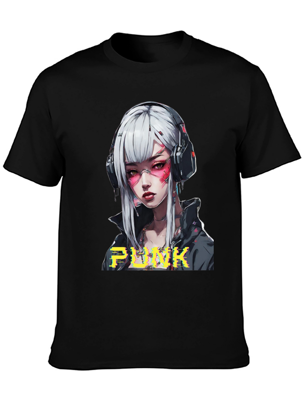 Cyberpunk Anime Girl Graphic Tee