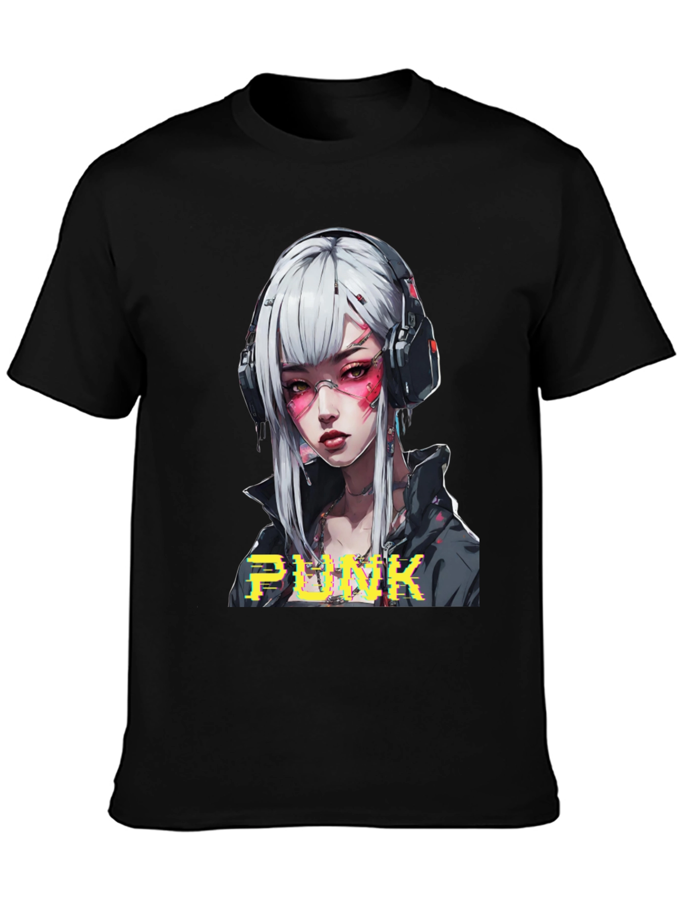 Cyberpunk Anime Girl Graphic Tee