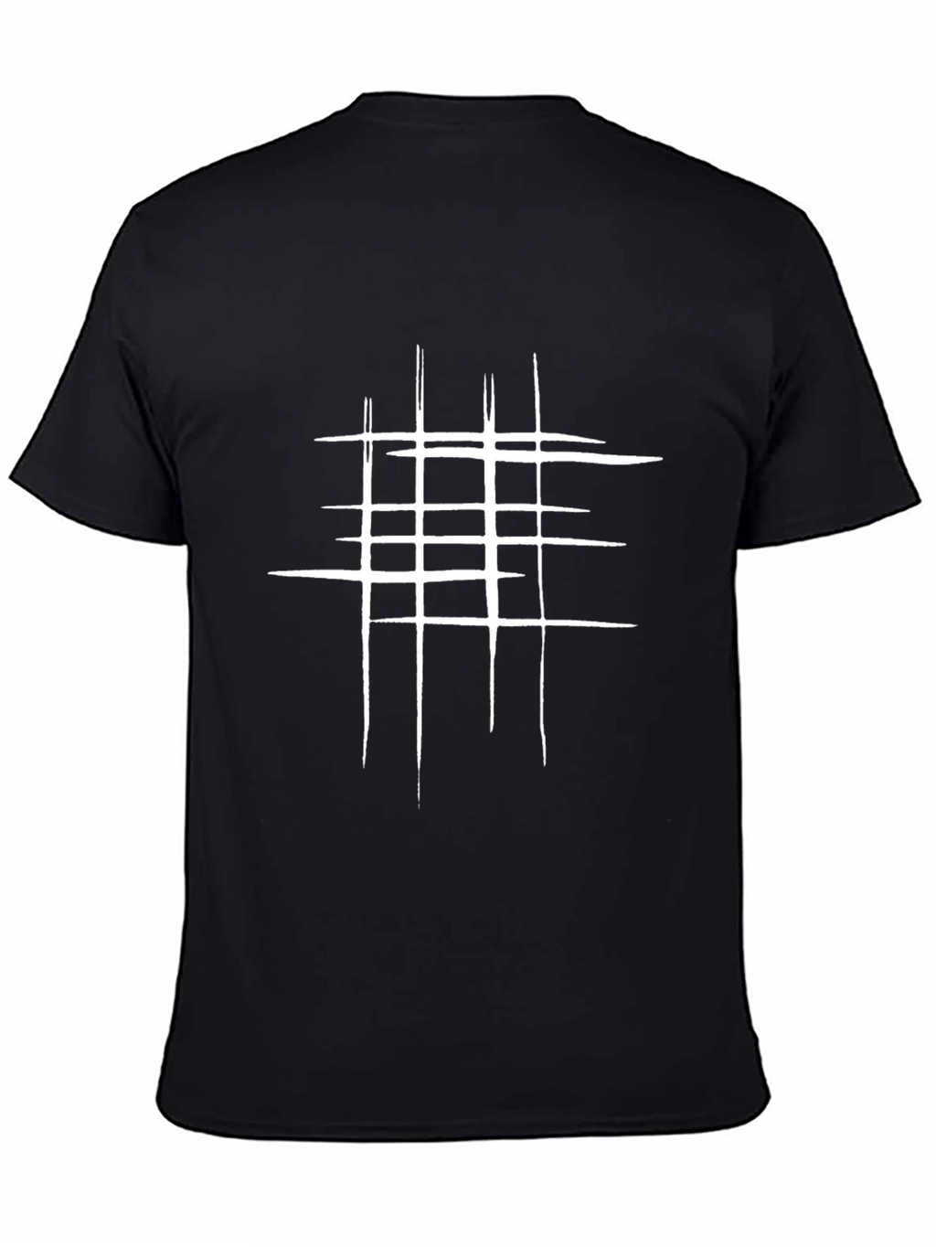 Modern Grid Graphic Tee - Black
