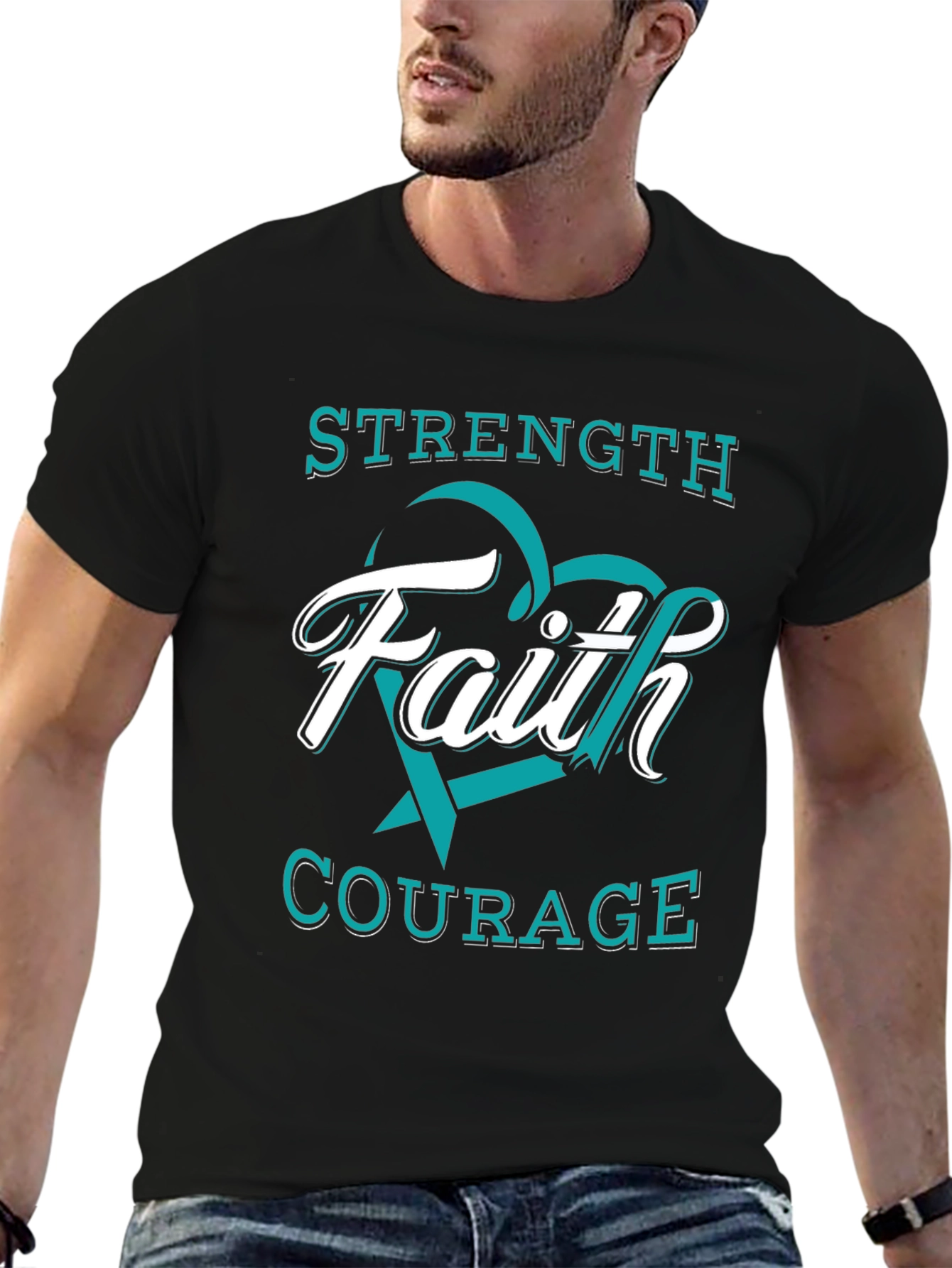 Faith Strength Courage Awareness T-Shirt