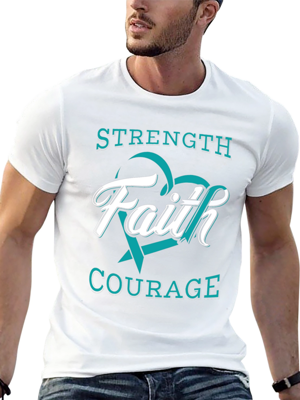 Faith Strength Courage Awareness T-Shirt
