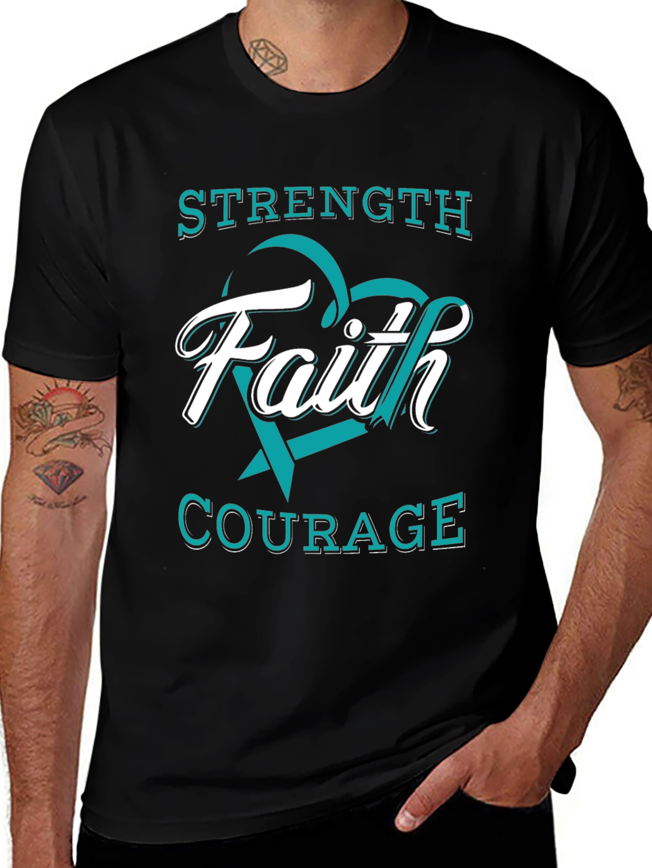 Faith Strength Courage Awareness T-Shirt
