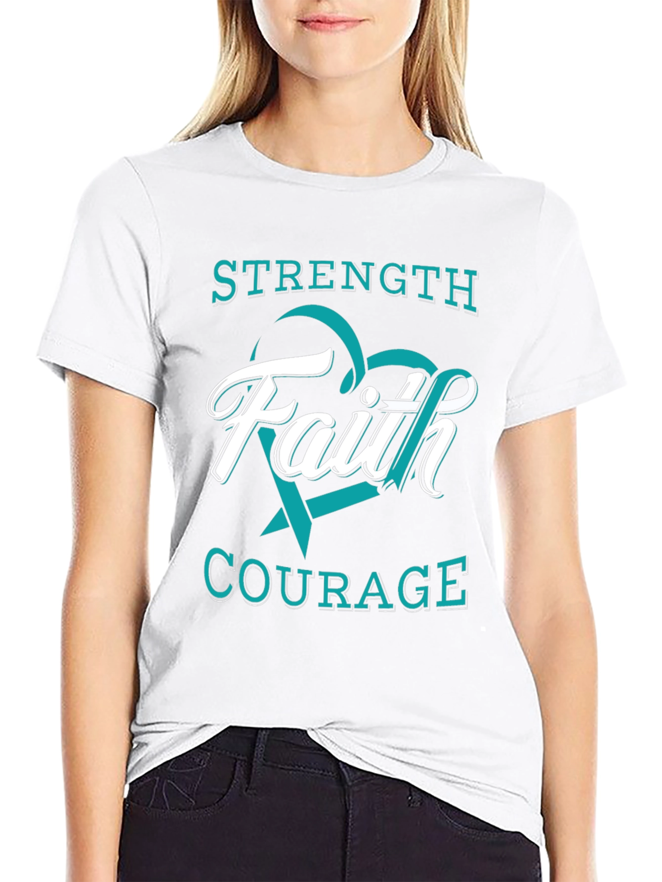 Faith Strength Courage Awareness T-Shirt