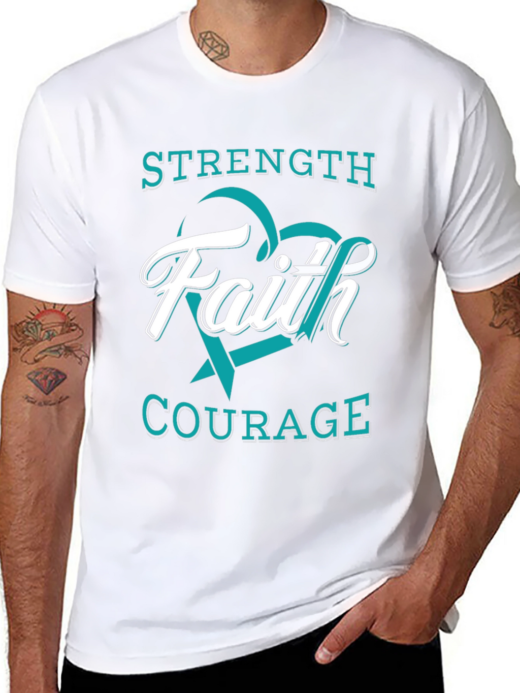 Faith Strength Courage Awareness T-Shirt