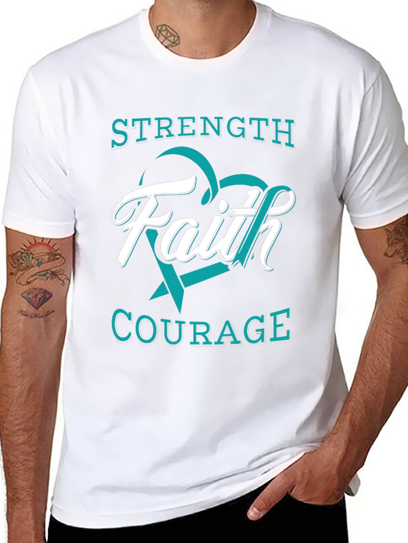 Faith Strength Courage Awareness T-Shirt