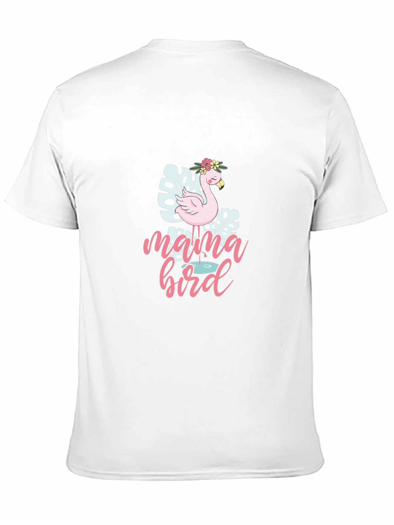 Mama Bird Flamingo Graphic T-Shirt