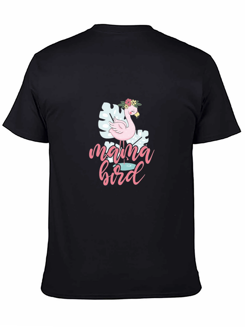 Mama Bird Flamingo Graphic T-Shirt
