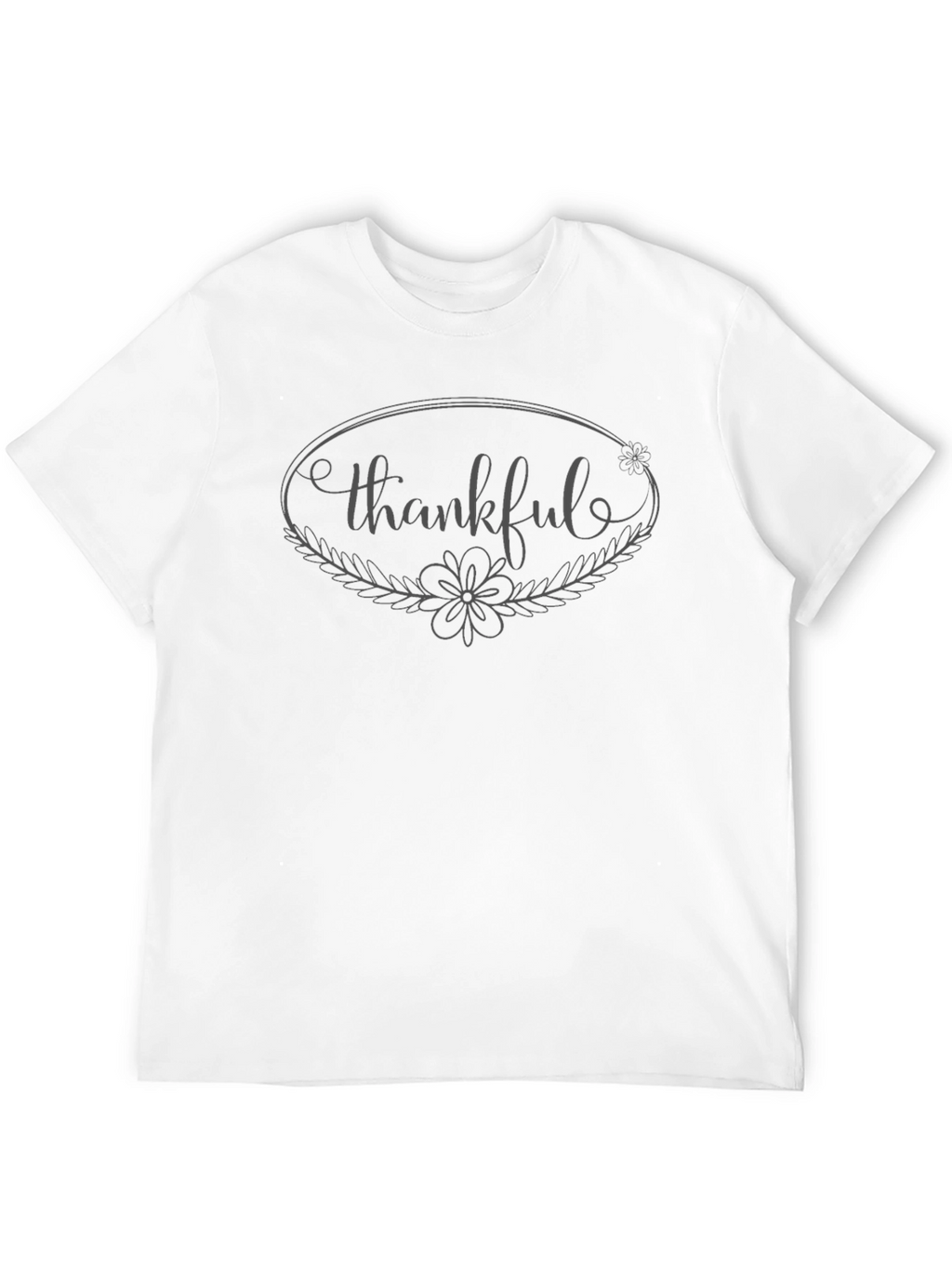 Thankful Graphic Tee - Black Casual T-Shirt