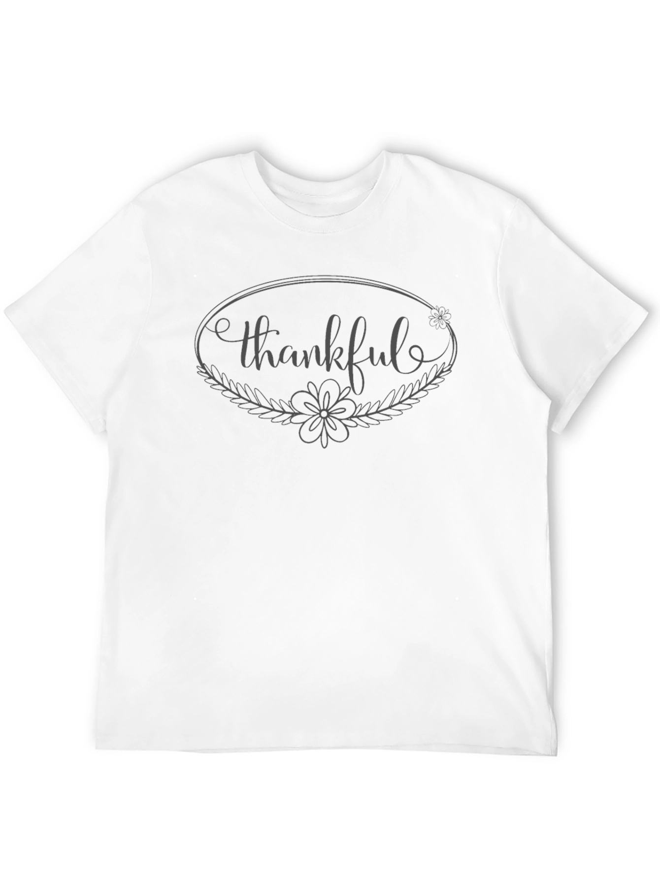 Thankful Graphic Tee - Black Casual T-Shirt