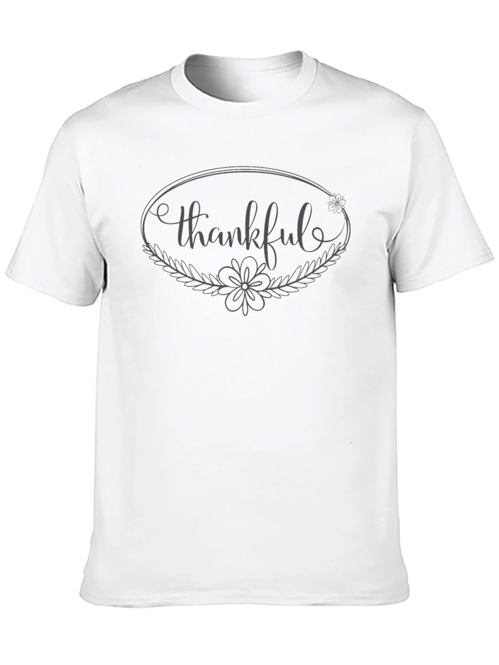 Thankful Graphic Tee - Black Casual T-Shirt