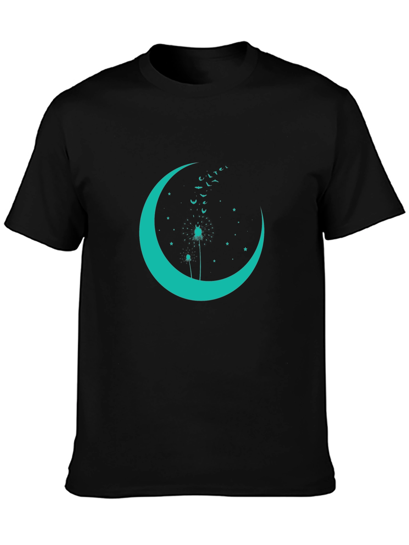 Crescent Moon Dandelion Graphic Tee