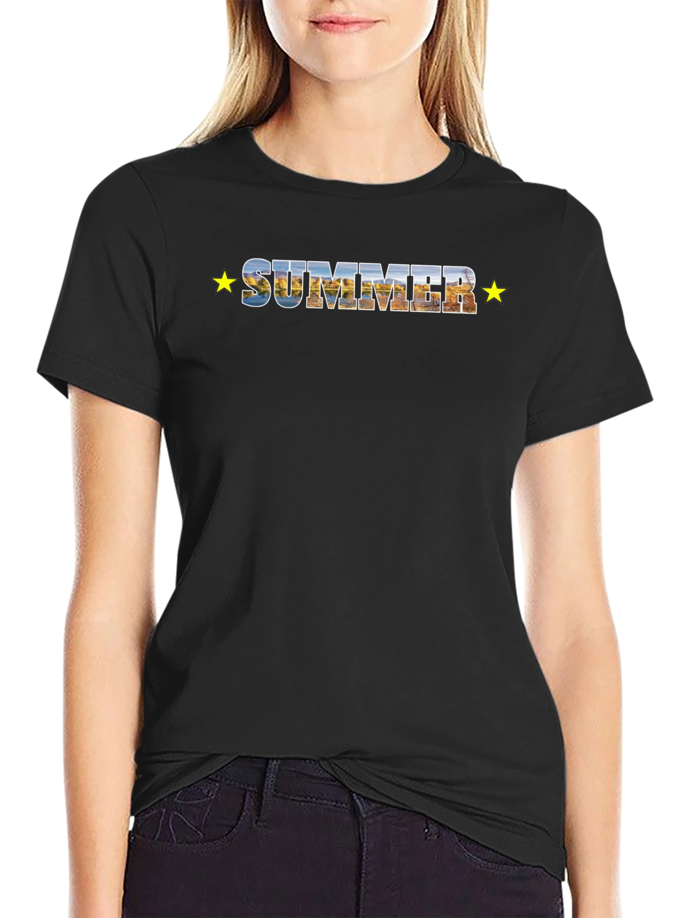 Summer Scenic Graphic Tee - Stylish Comfort