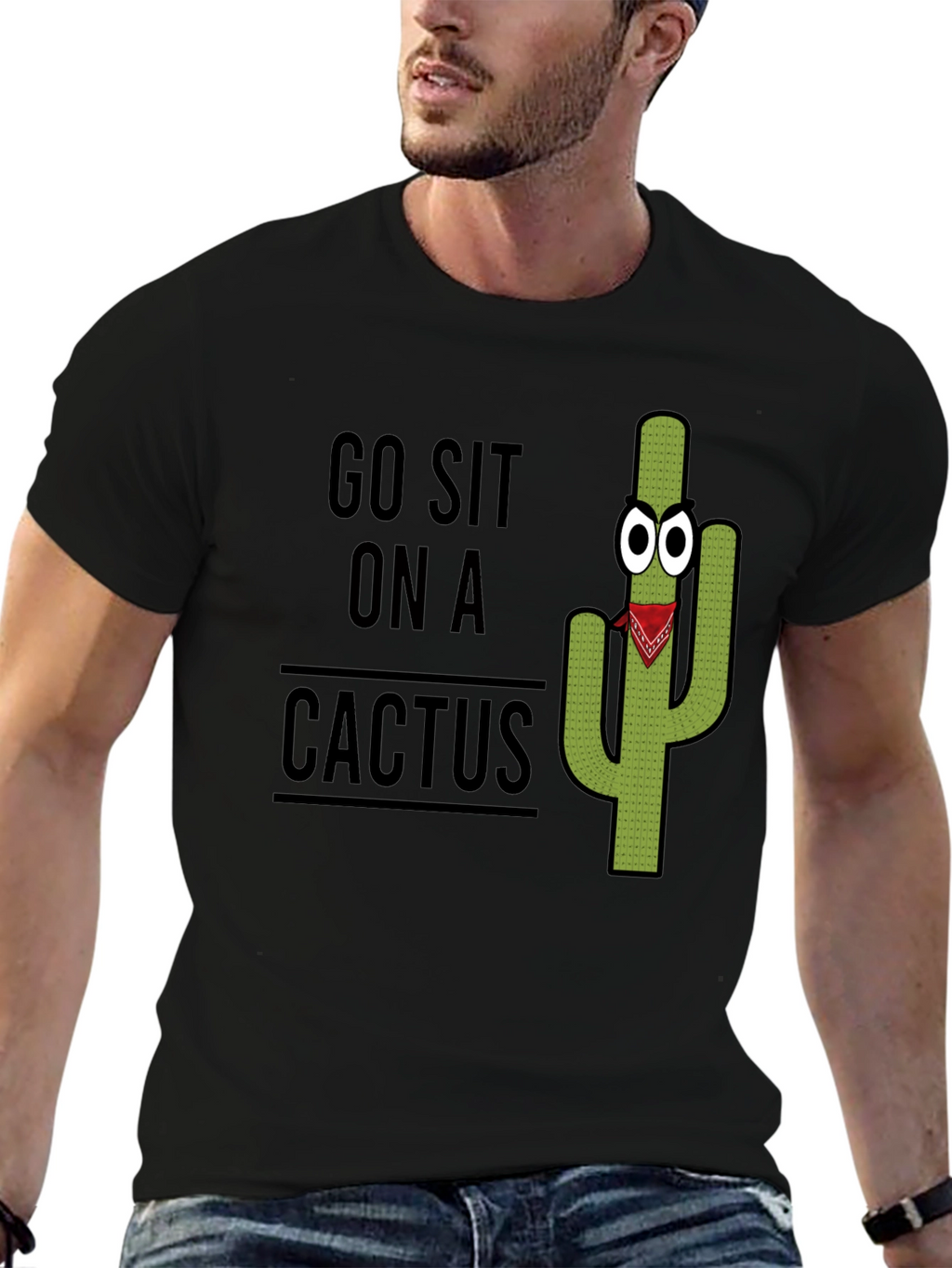 Go Sit On A Cactus Graphic Tee
