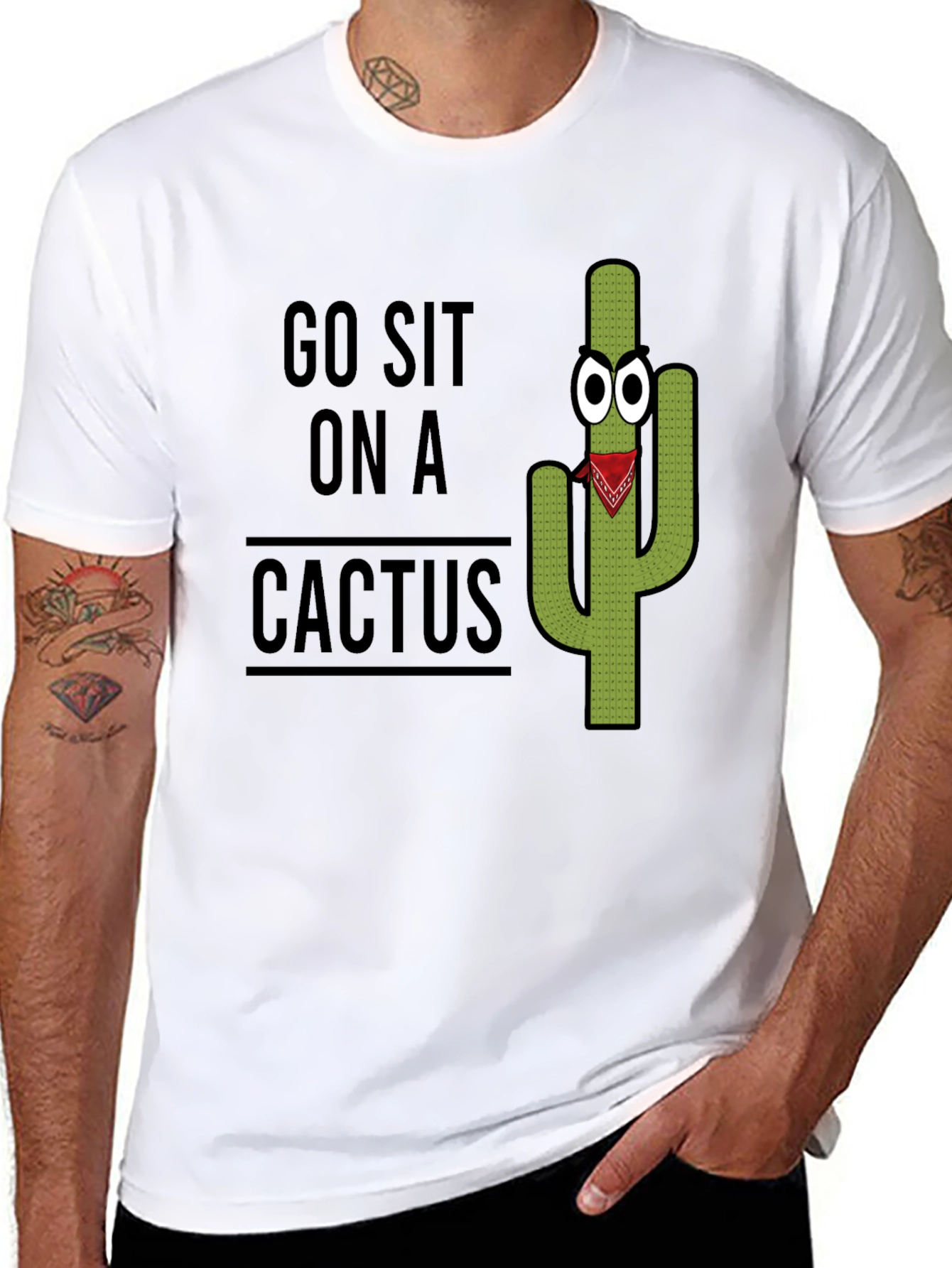 Go Sit On A Cactus Graphic Tee