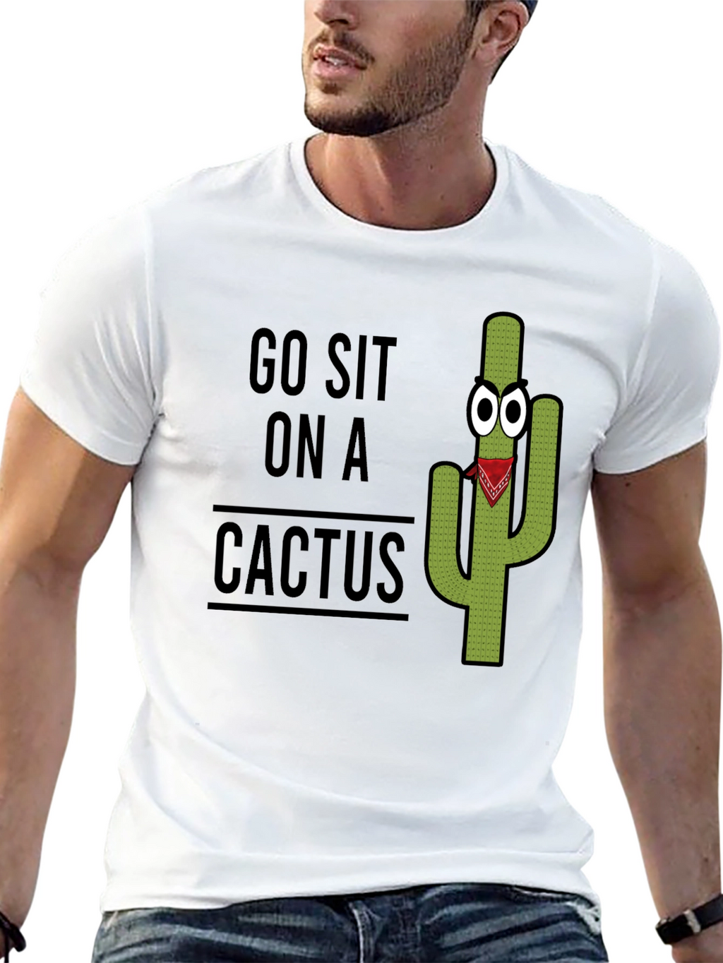 Go Sit On A Cactus Graphic Tee