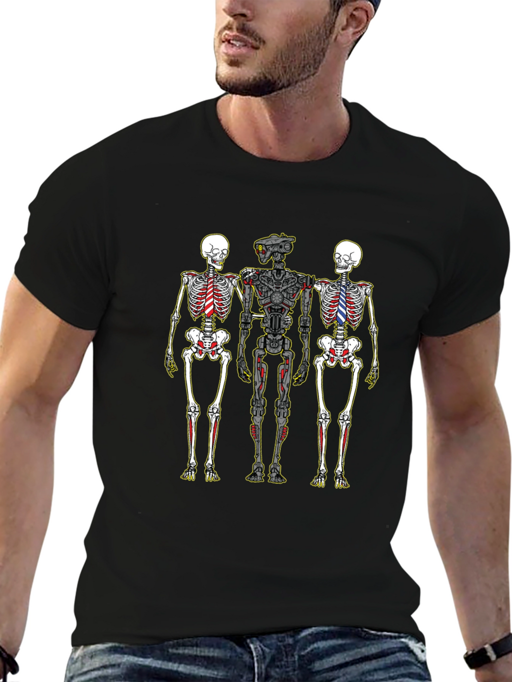 Skeleton Trio Graphic T-Shirt