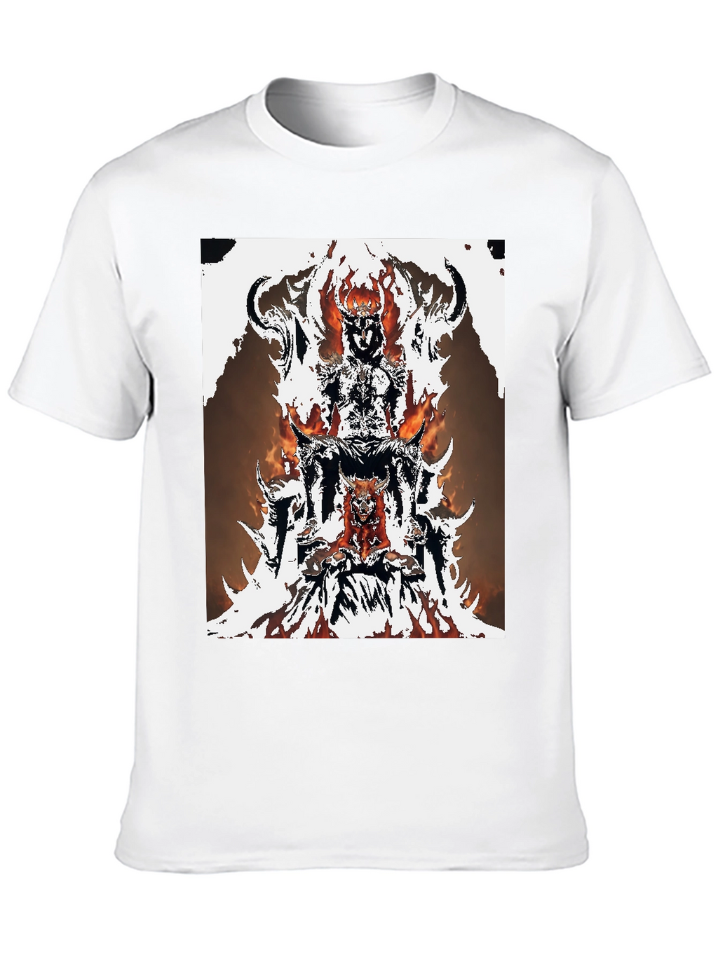 Fiery Throne Graphic Tee - Black Cotton Blend