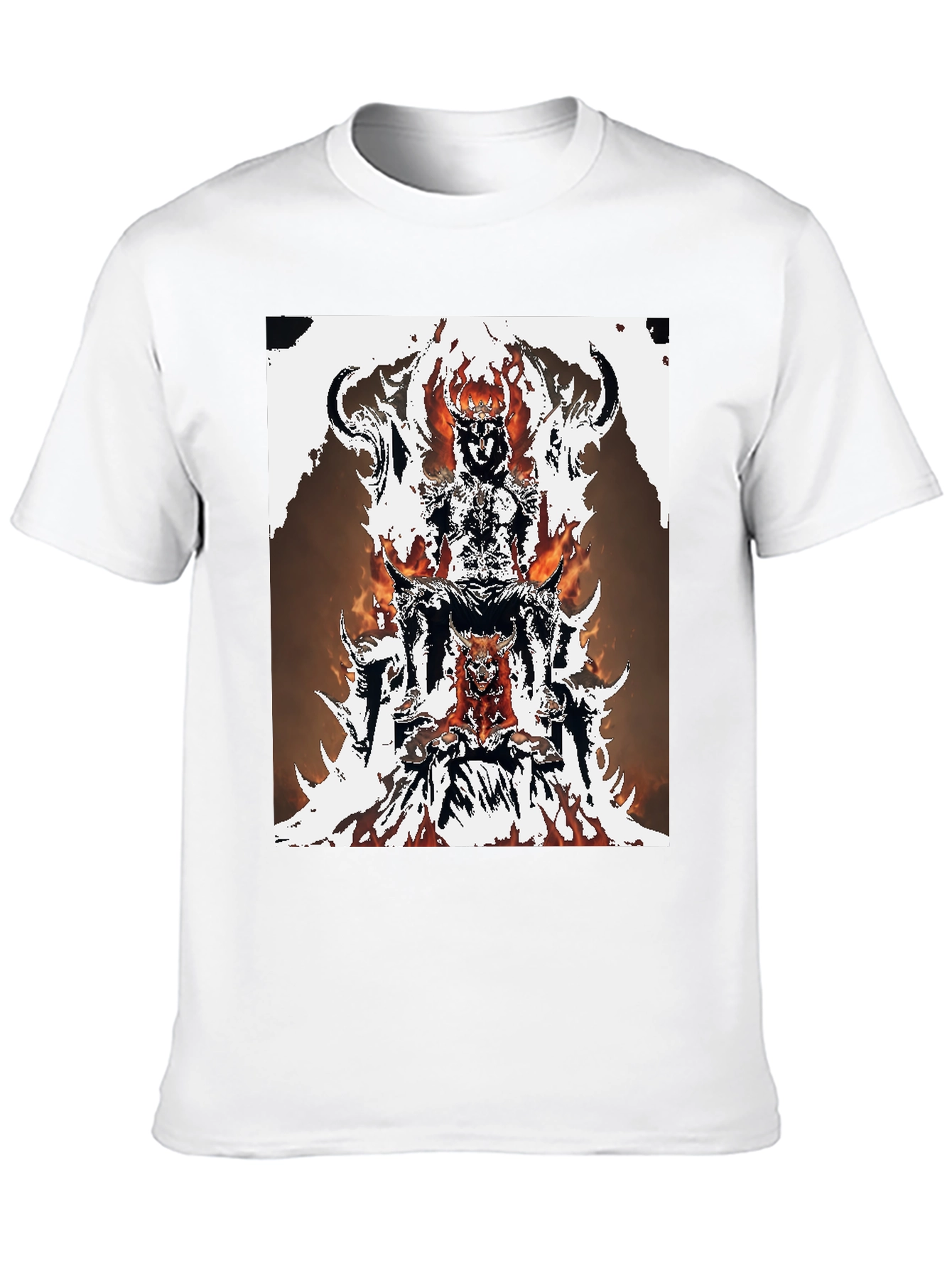Fiery Throne Graphic Tee - Black Cotton Blend