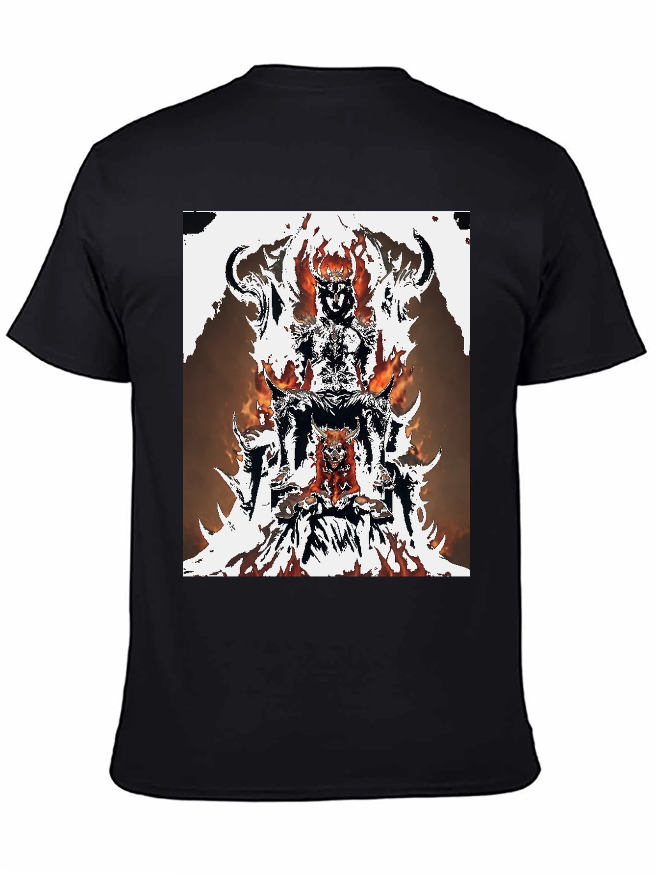 Fiery Throne Graphic Tee - Black Cotton Blend