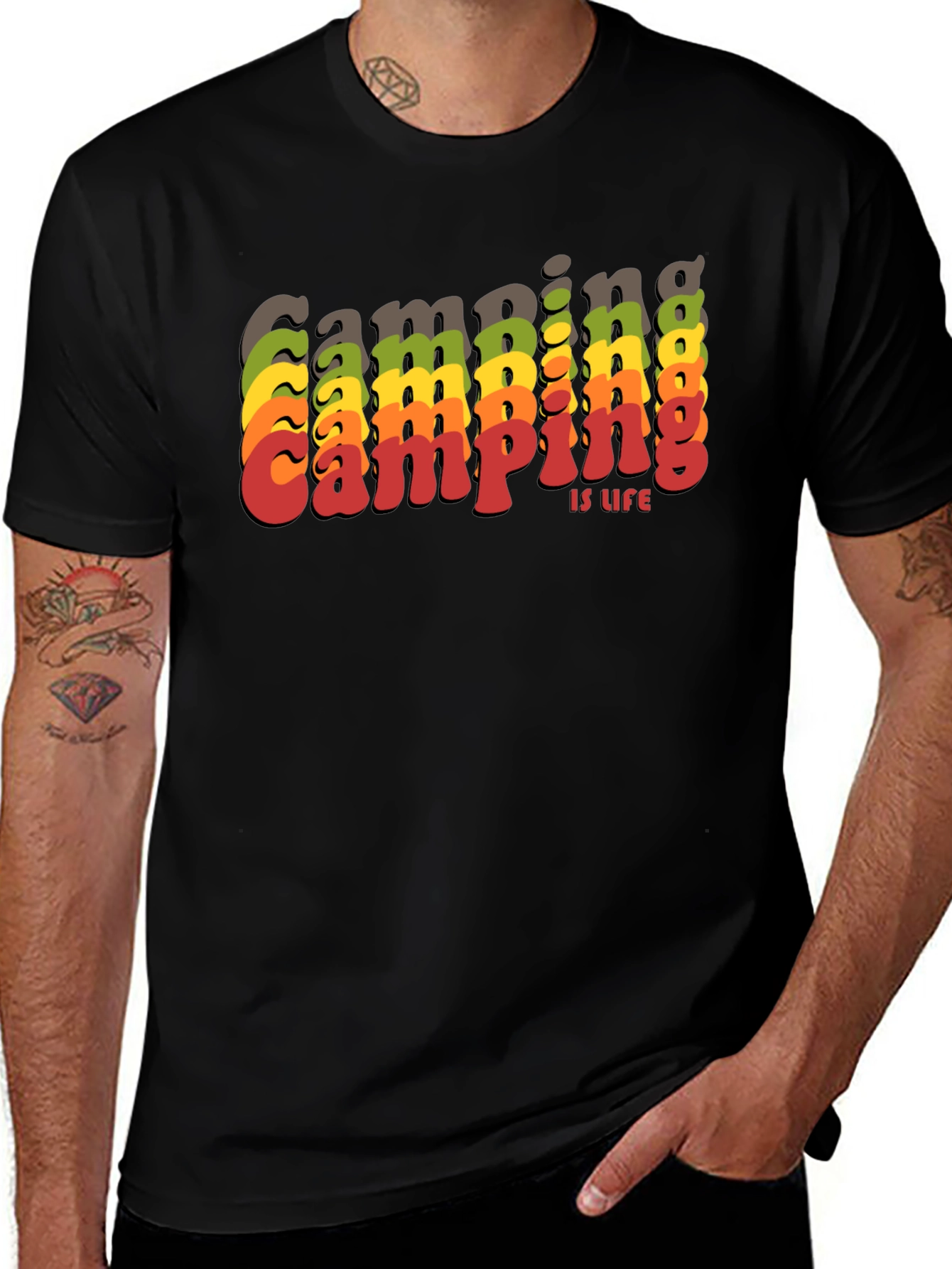 Camping is Life Retro T-Shirt