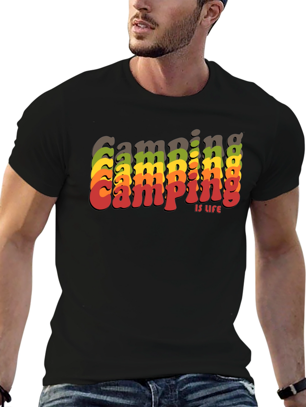 Camping is Life Retro T-Shirt