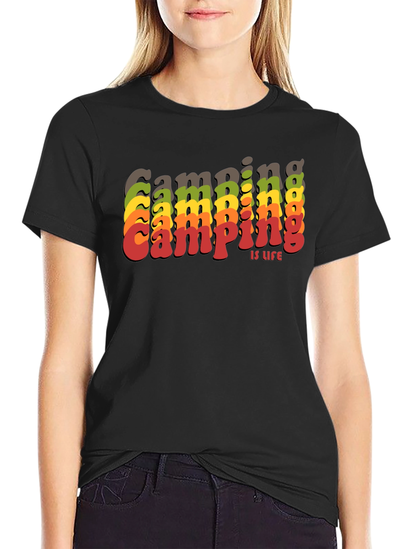 Camping is Life Retro T-Shirt
