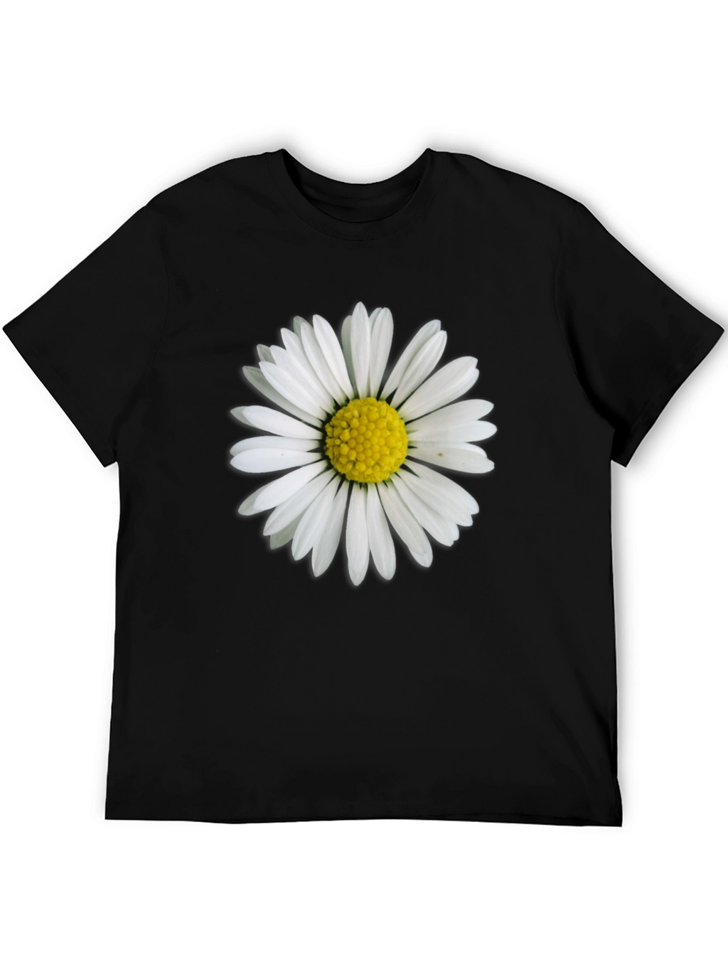 Daisy Graphic Tee - Black Cotton Comfort