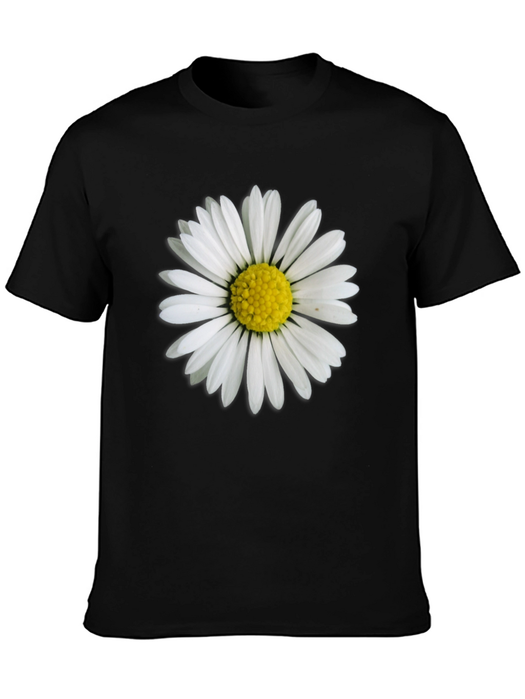 Daisy Graphic Tee - Black Cotton Comfort