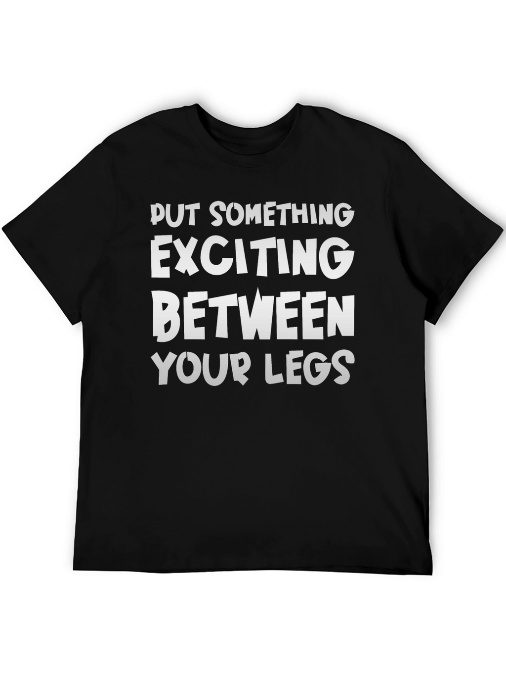 Exciting Legs Graphic Tee - Black Cotton T-Shirt