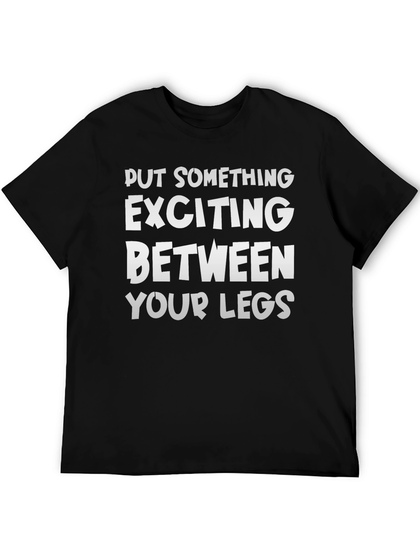 Exciting Legs Graphic Tee - Black Cotton T-Shirt