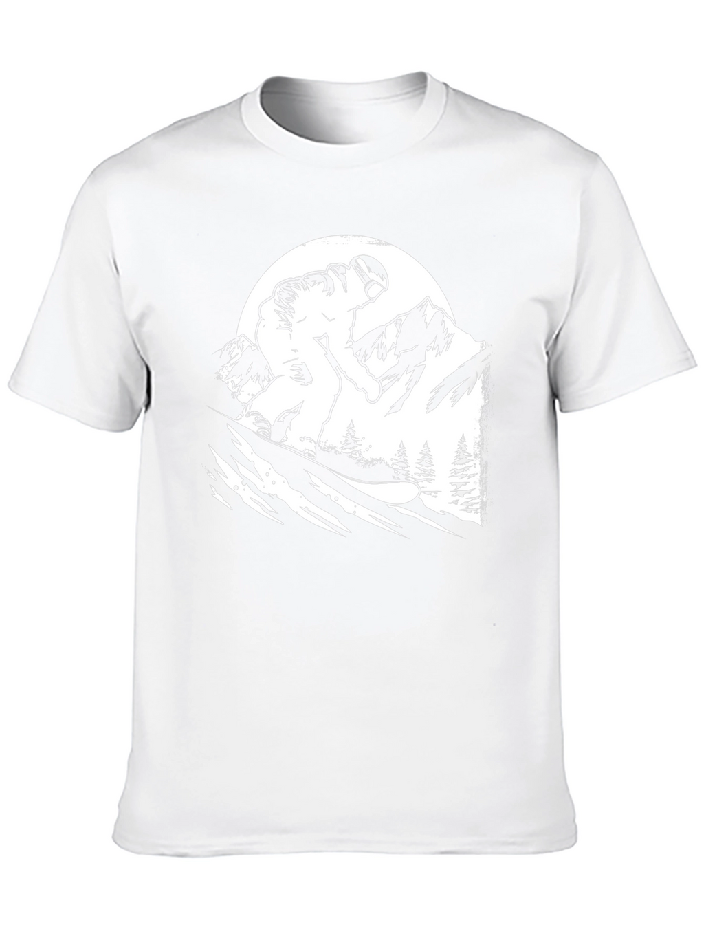 Snowboarder Graphic Tee - Black Cotton T-Shirt