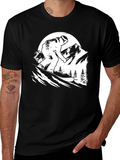 Snowboarder Graphic Tee - Black Cotton T-Shirt