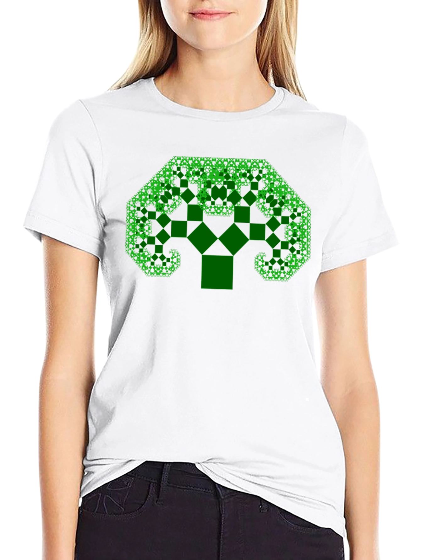 Fractal Tree Black T-Shirt