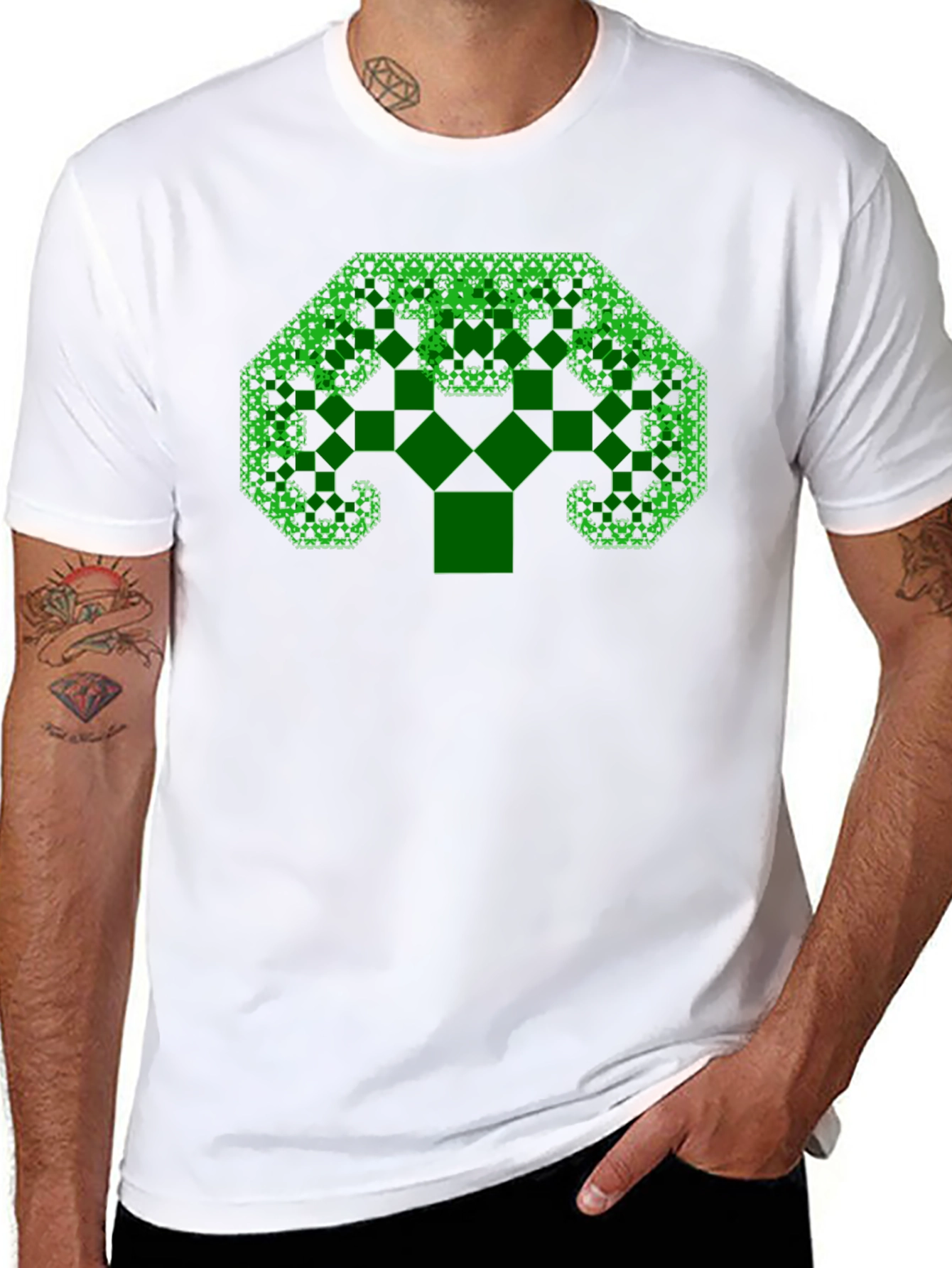 Fractal Tree Black T-Shirt
