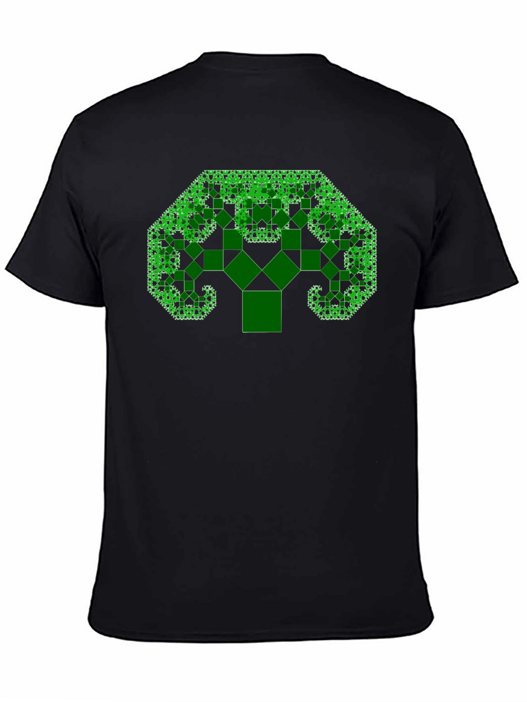 Fractal Tree Black T-Shirt