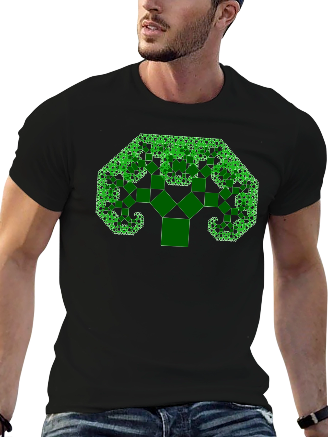 Fractal Tree Black T-Shirt