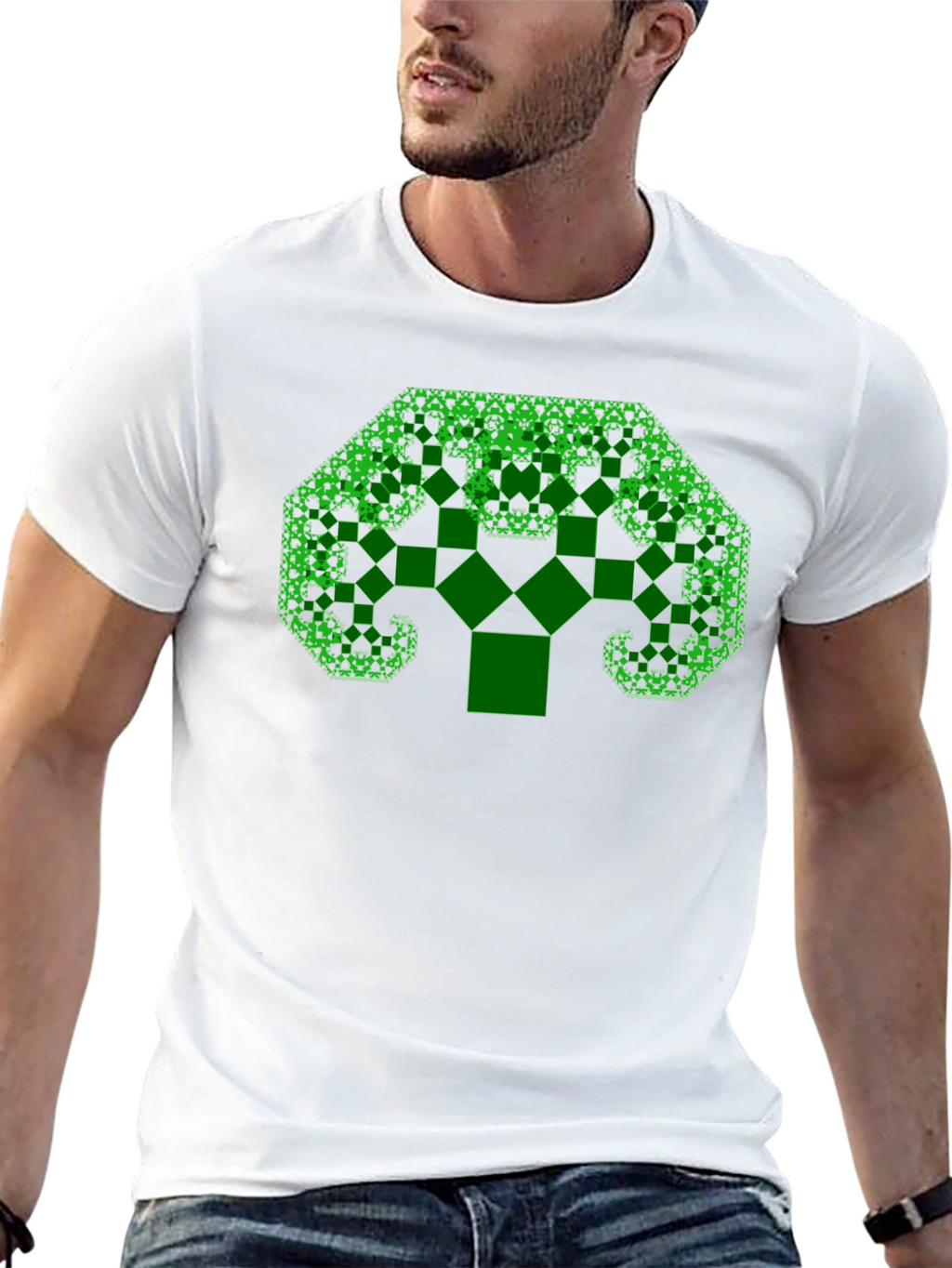 Fractal Tree Black T-Shirt
