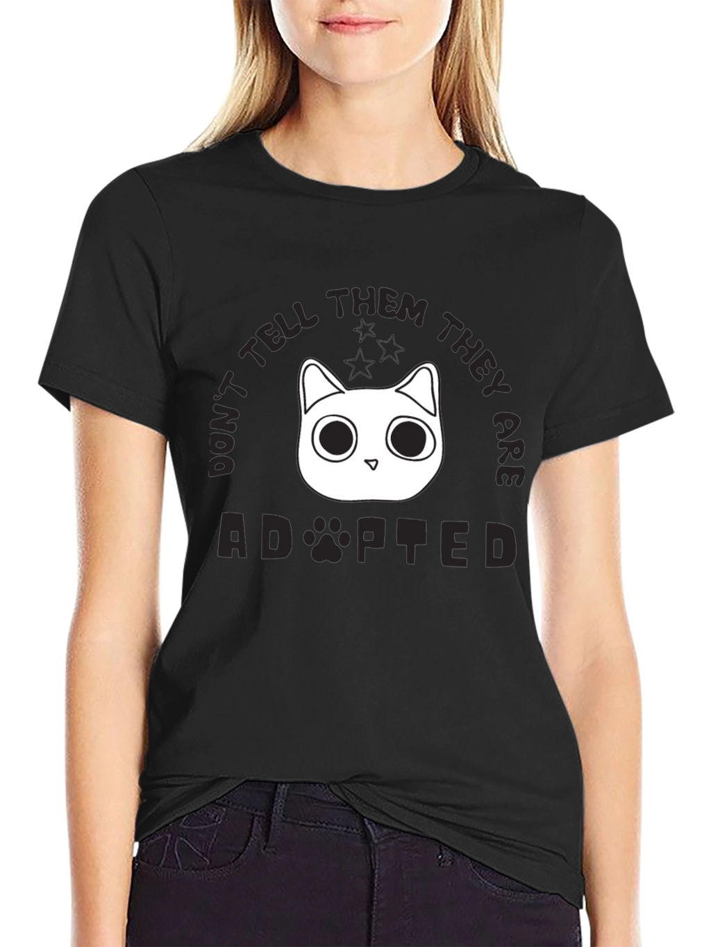 Dont Tell Them Adopted Cat T-Shirt