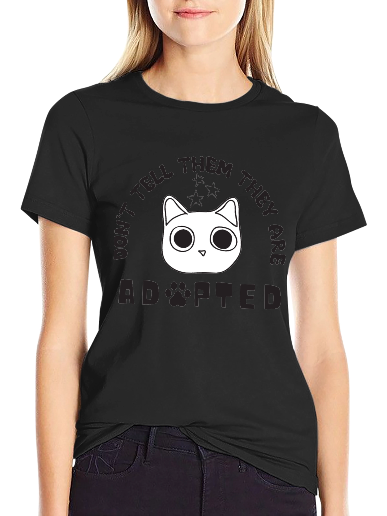 Dont Tell Them Adopted Cat T-Shirt